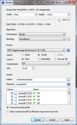 Output Dialog